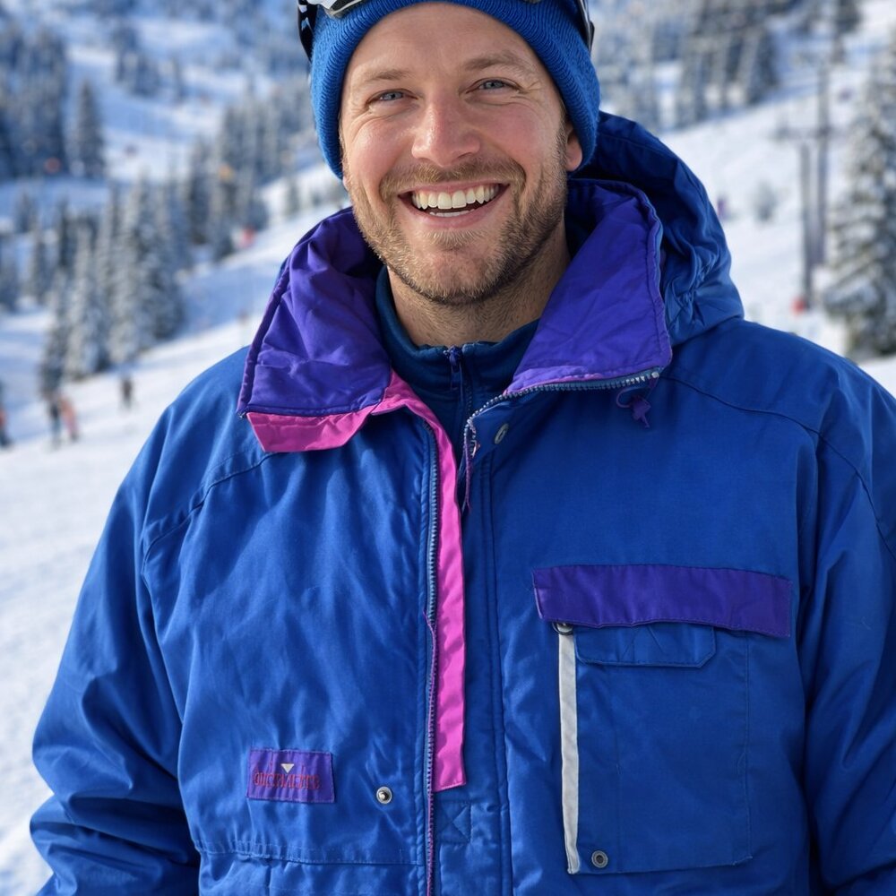 Vintage Sport Obermeyer Ski Jacket XL | Retro 90s Colorblock Thinsulate Hooded